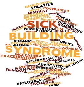 Abstract word cloud for Sick building syndrome with related tags and terms